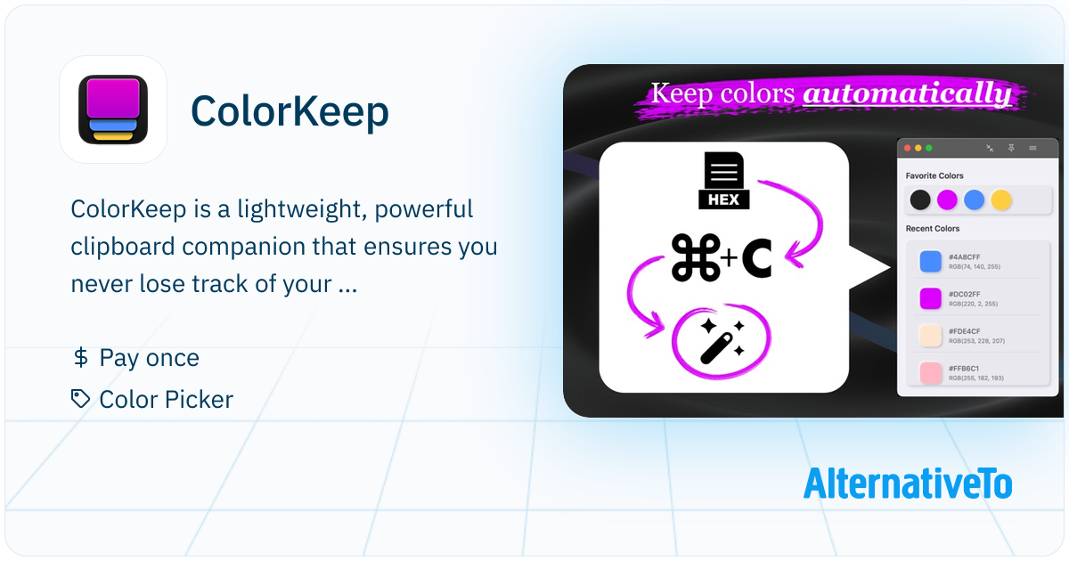 ColorKeep: Automatically captures HEX values from your clipboard ...