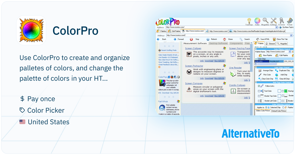 Color Pro Happy ColorPro: Use ColorPro to create and organize palletes of | AlternativeTo