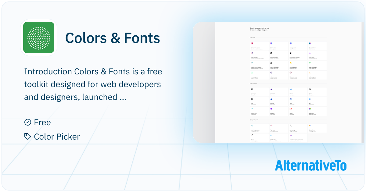 Colors & Fonts: COLOR & TYPOGRAPHY | AlternativeTo