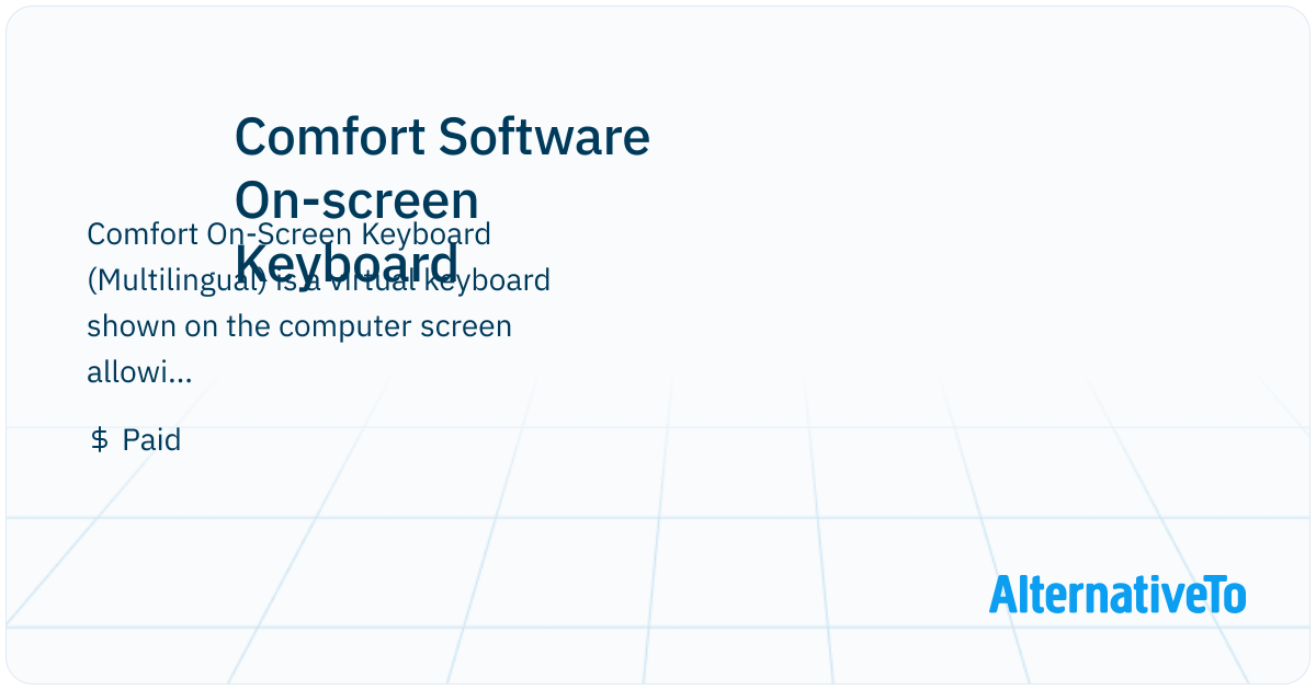 Comfort Software On-screen Keyboard: Comfort On-Screen Keyboard ...