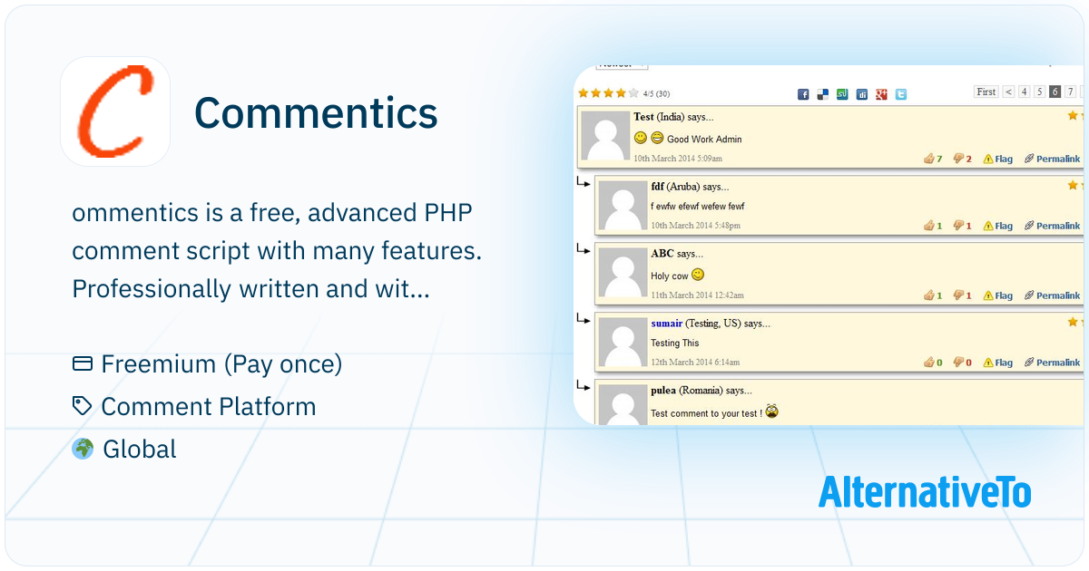 Commentics: Free, advanced PHP comment script with many features ...