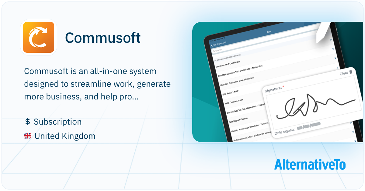 Commusoft Commusoft: Multi-platform software for installation, maintenance, and ...