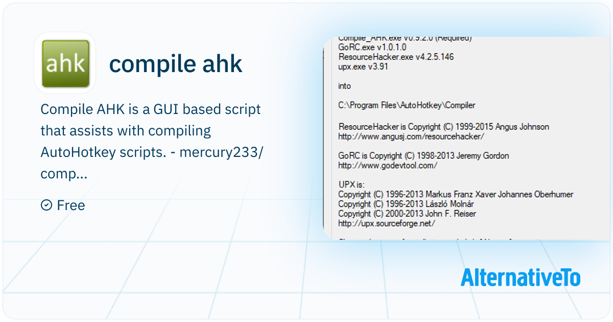 compile ahk: Compile AHK is a GUI based script that assists with ...