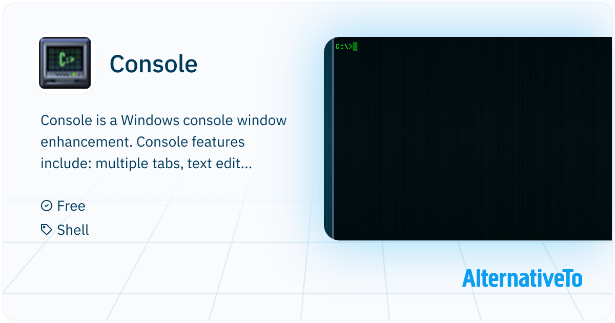 External Console Window Console: Windows console window enhancement | AlternativeTo