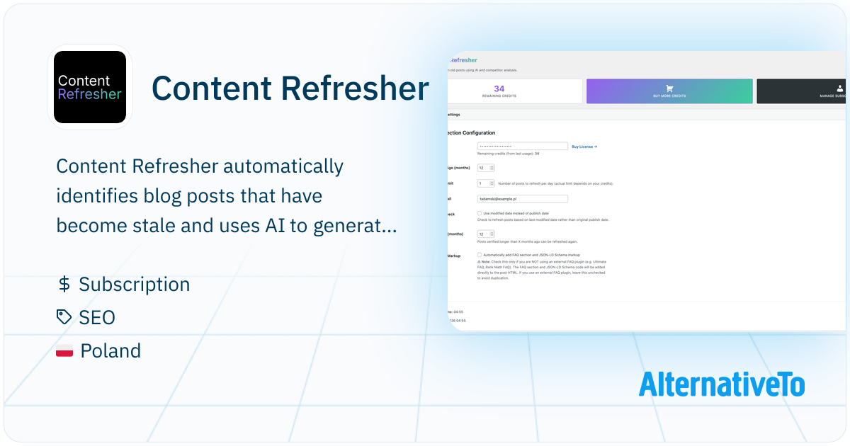 Content Refresher: Automatically identifies blog posts that have become ...