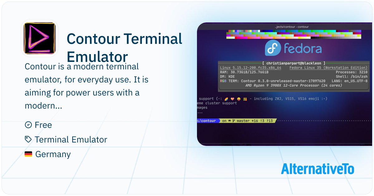 Contour Terminal Emulator: A modern C++ Terminal Emulator | AlternativeTo