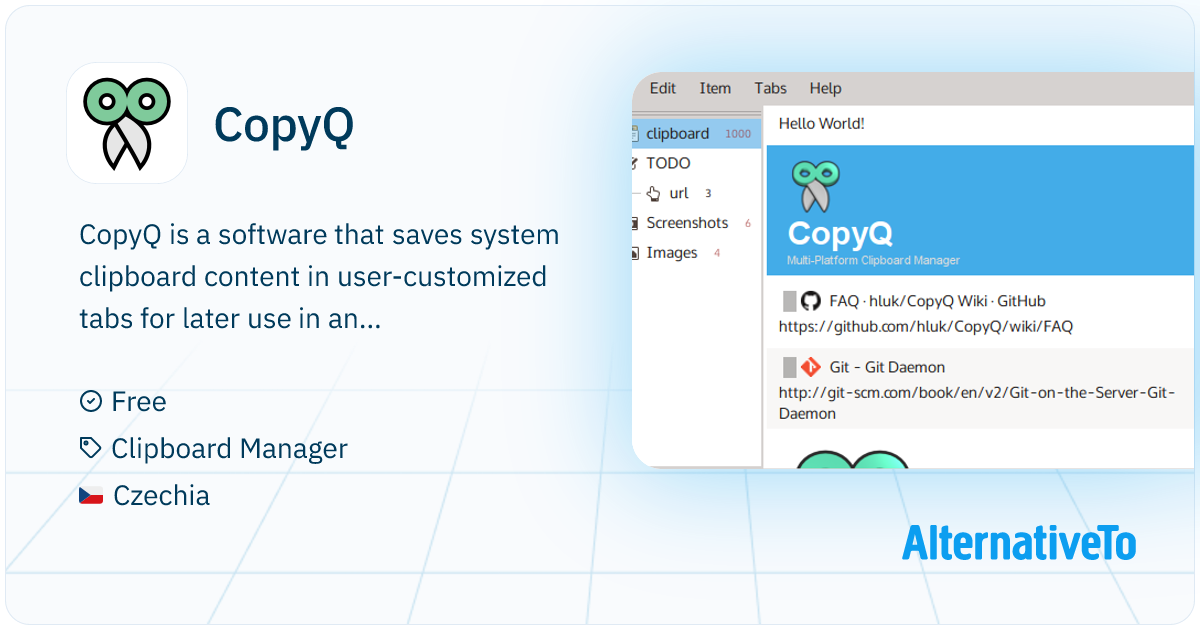 CopyQ: Clipboard manager with tabs, scripting, search, customization ...