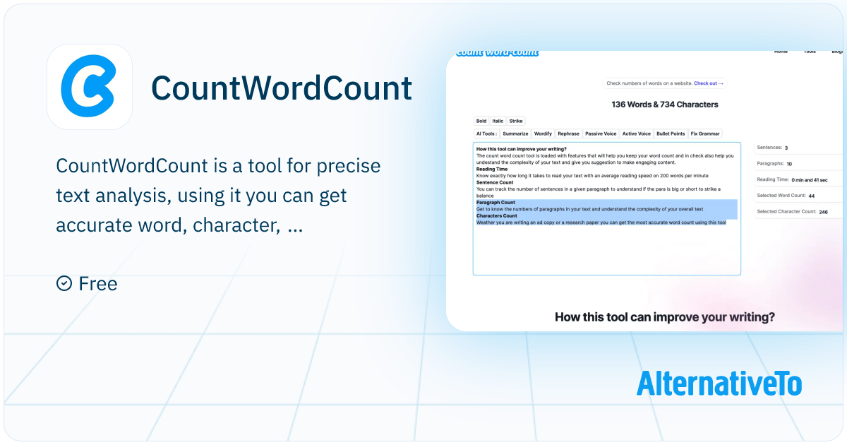CountWordCount: Get an accurate word, character, sentences, paragraphs ...
