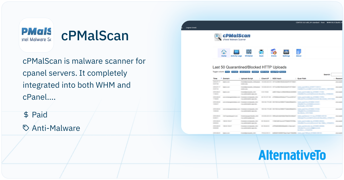 cPMalScan: Integrated malware scanner for cPanel/WHM servers with ...