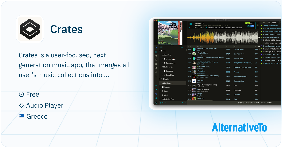 Crates: Music library management tool for all your music, files or ...