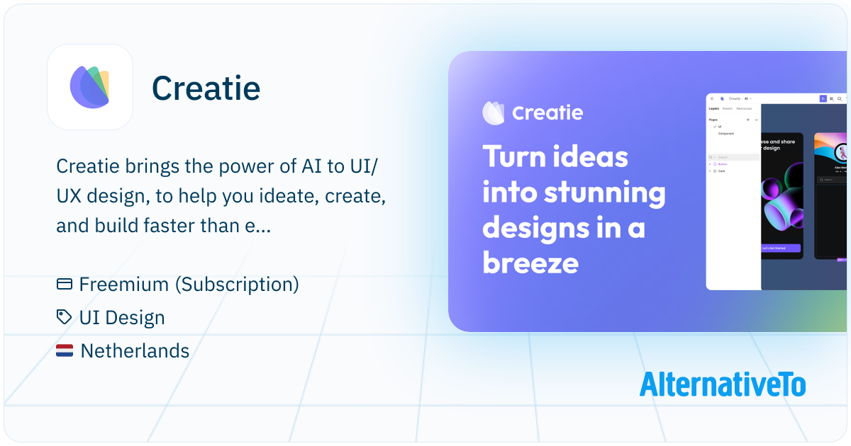 Creatie: Brings the power of AI to UI/UX design, to help you ideate ...