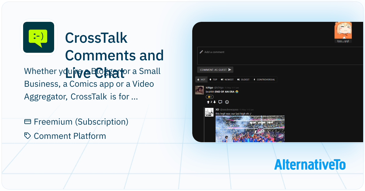 CrossTalk Comments and Live Chat: Add Comments, Live Chat, Polls and ...