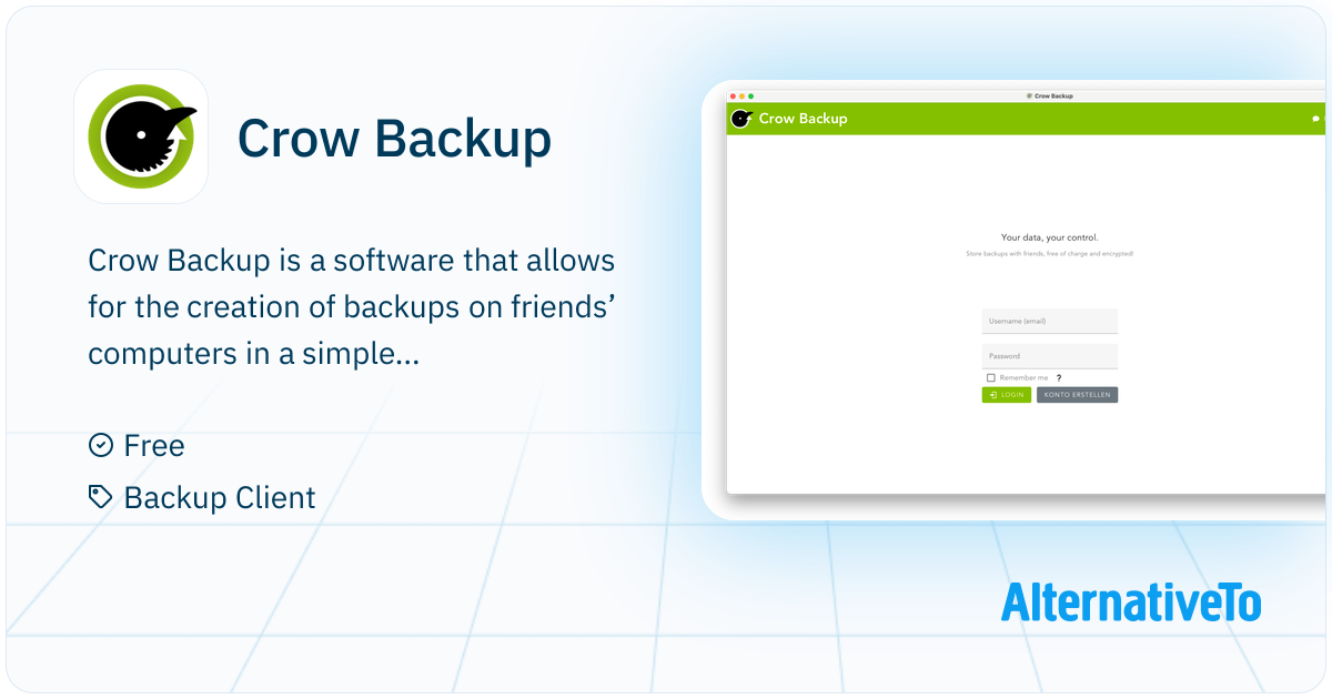 Crow Backup: Store backups with friends, free of charge and encrypted ...