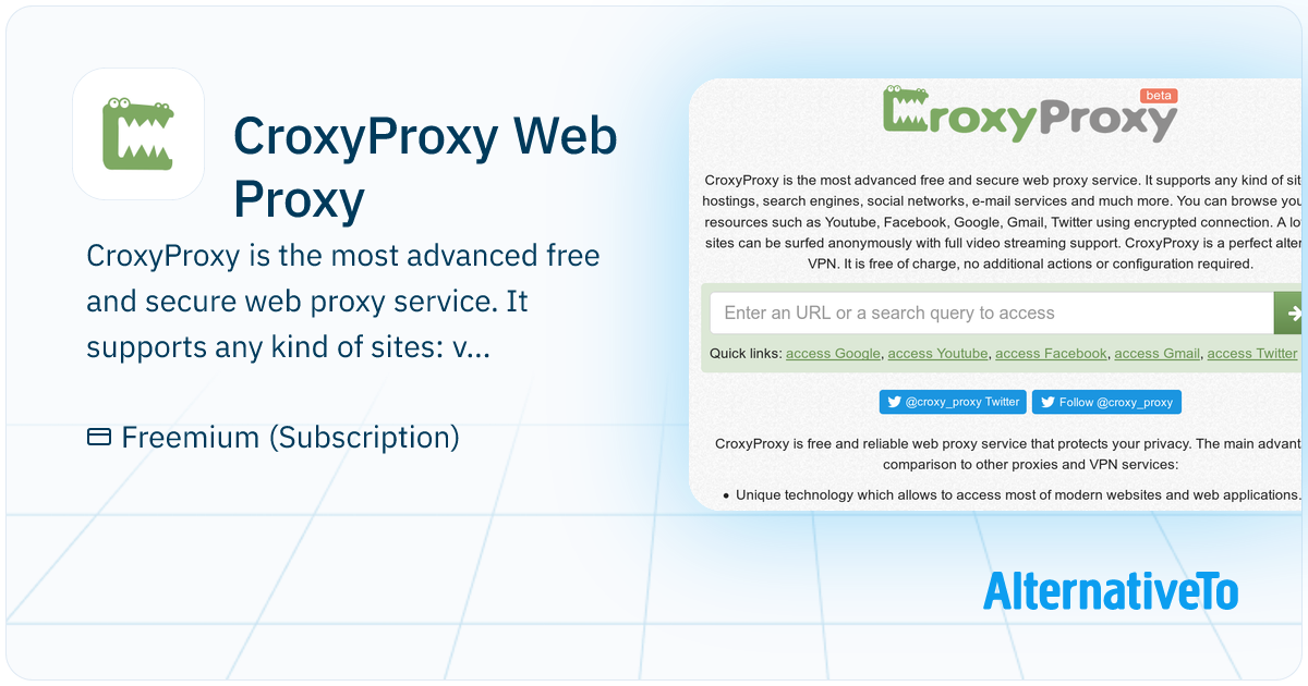 CroxyProxy Web Proxy: CroxyProxy is the most advanced free and secure ...