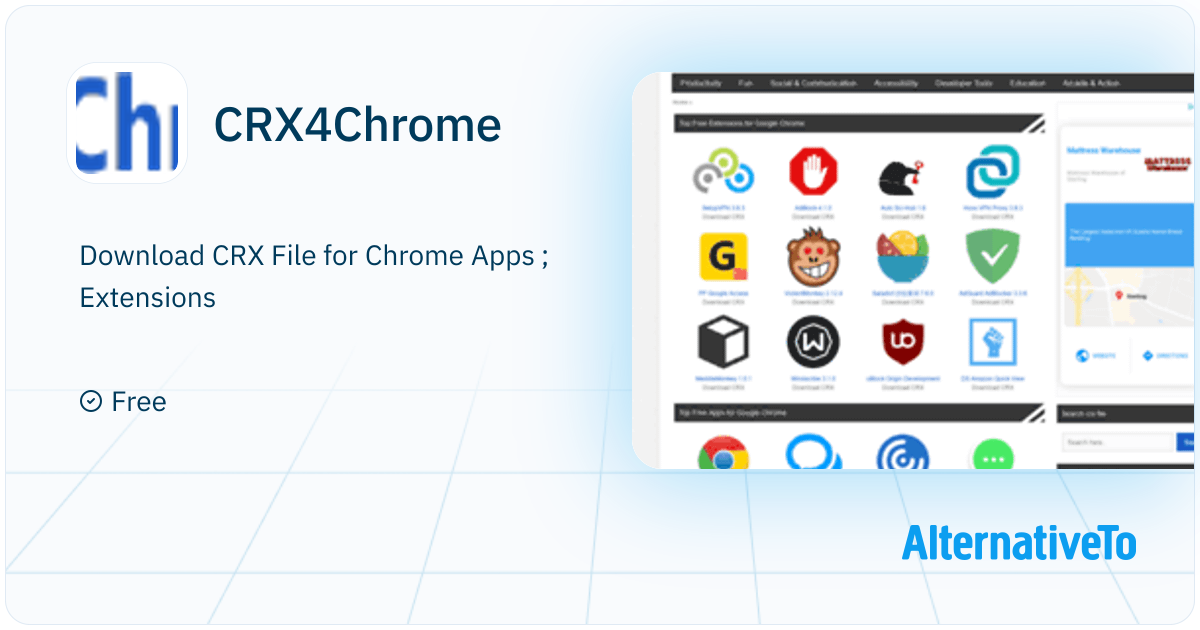 CRX4Chrome: An alternative source of extensions for Chromium based ...