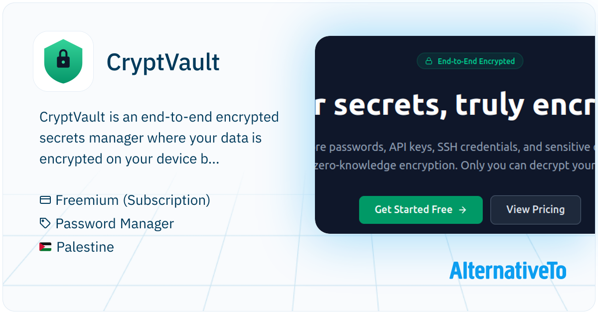 CryptVault: Encrypted secrets manager with RSA-4096, AES-256-GCM, zero ...