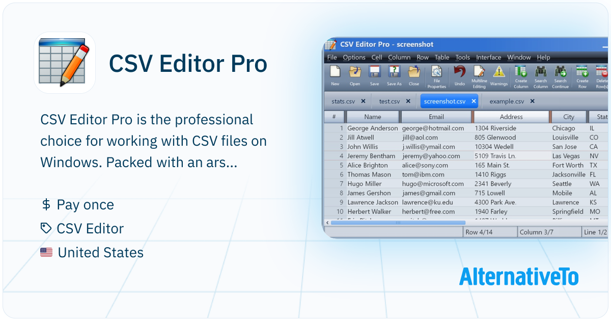 CSV Editor Pro: The professional choice for working with CSV files ...