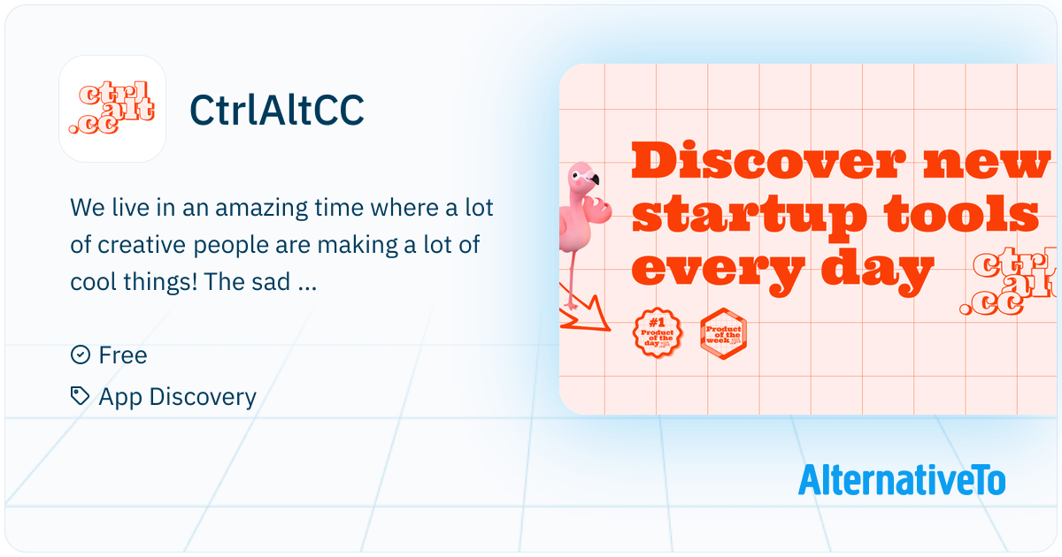 CtrlAltCC: Helps you discover new startup tools every day. | AlternativeTo