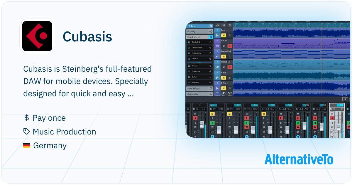 Cubasis: Full-featured, touch-focused DAW for iPhone and iPad ...