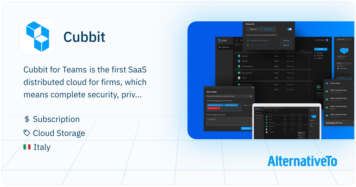 Cubbit: For Teams is the first SaaS distributed cloud for firms, which ...