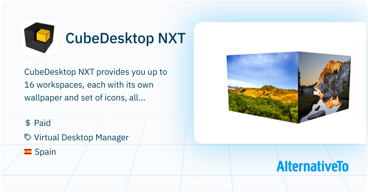 CubeDesktop NXT: Provides you up to 16 workspaces, using a live and ...