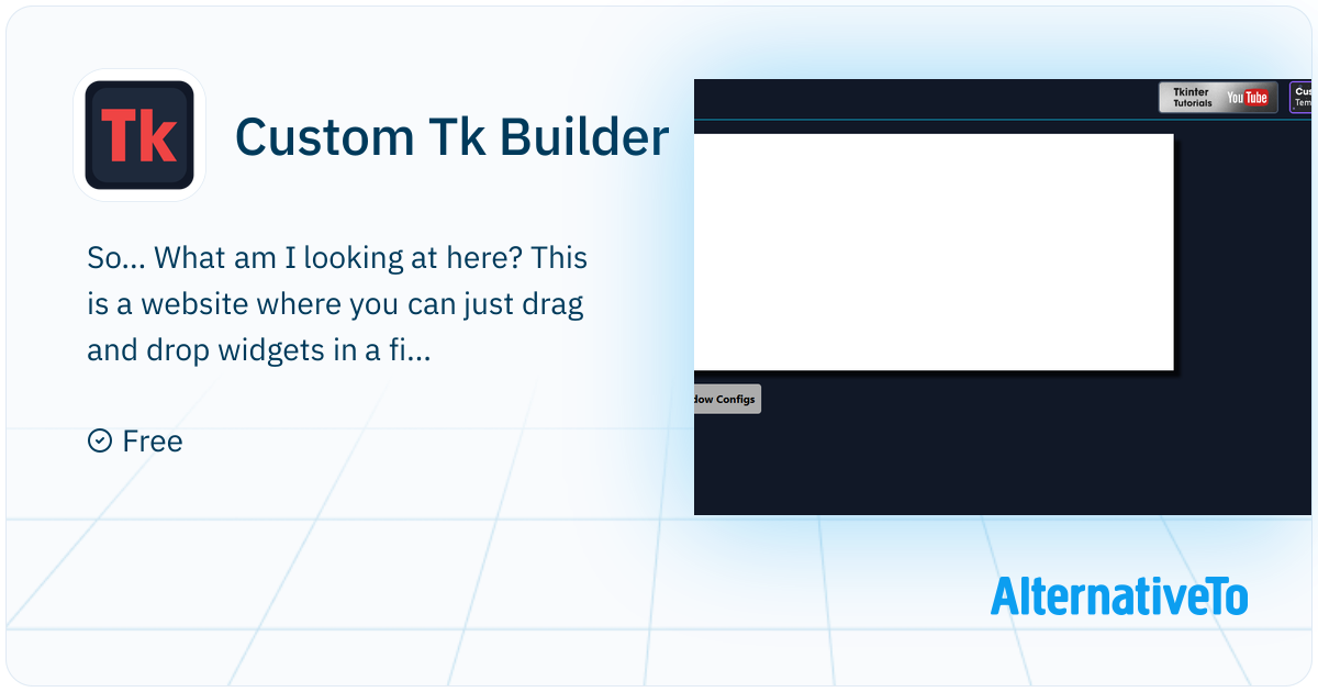 Custom Tk Builder: Create Tkinter interfaces easily using a Drag-And ...
