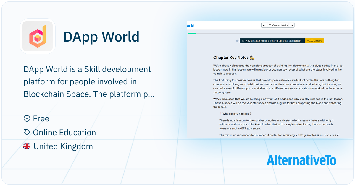DApp World: One stop platform for all blockchain developers | AlternativeTo