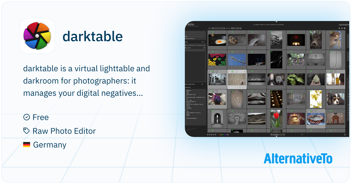 darktable: Open source RAW photo workflow with non-destructive editing ...