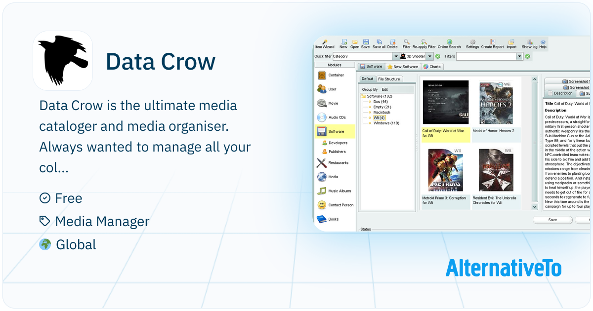 Dat Crow Data Crow: Java-based media organizer and cataloging software for ...