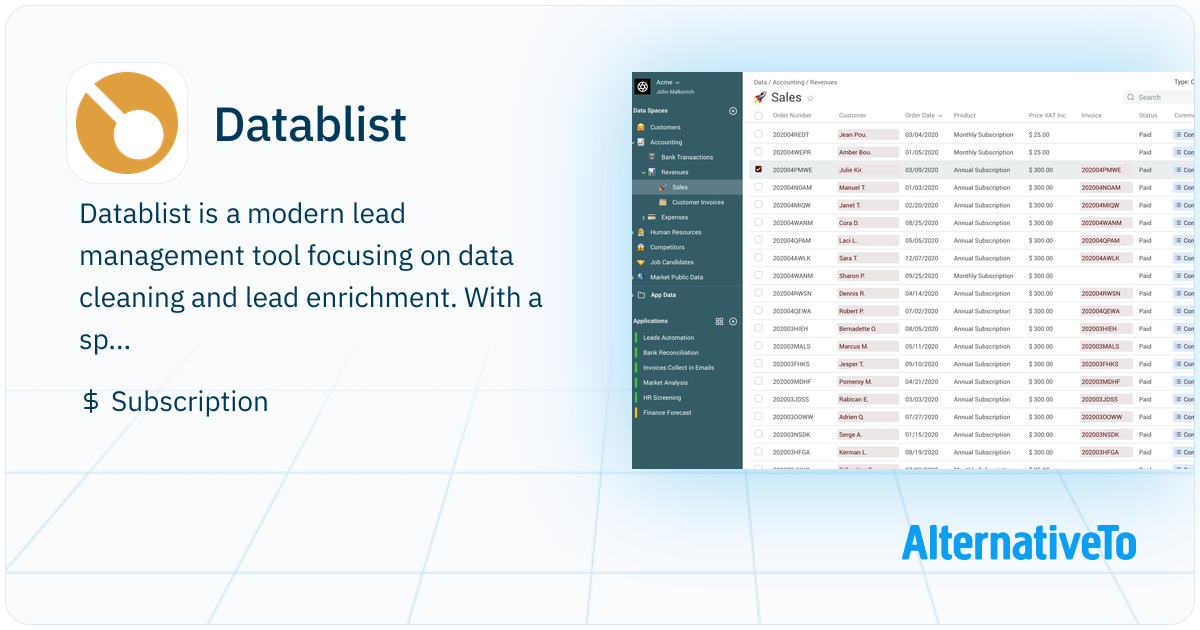 Datablist: The best tool to manage your lead lists | AlternativeTo