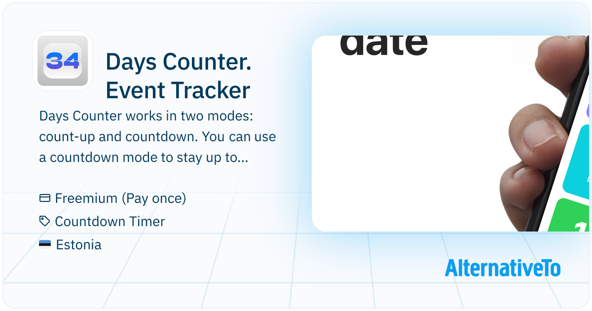 Days Counter. Event Tracker: Days Counter is a simple free tool that ...