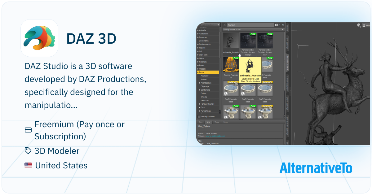 DAZ 3D: Pose photorealistic characters, customize clothing, render ...