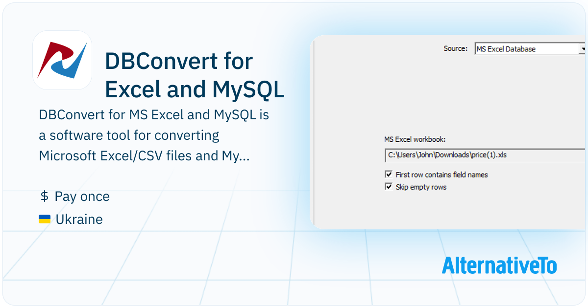 DBConvert for Excel and MySQL: Bi-directional Excel and MySQL data ...
