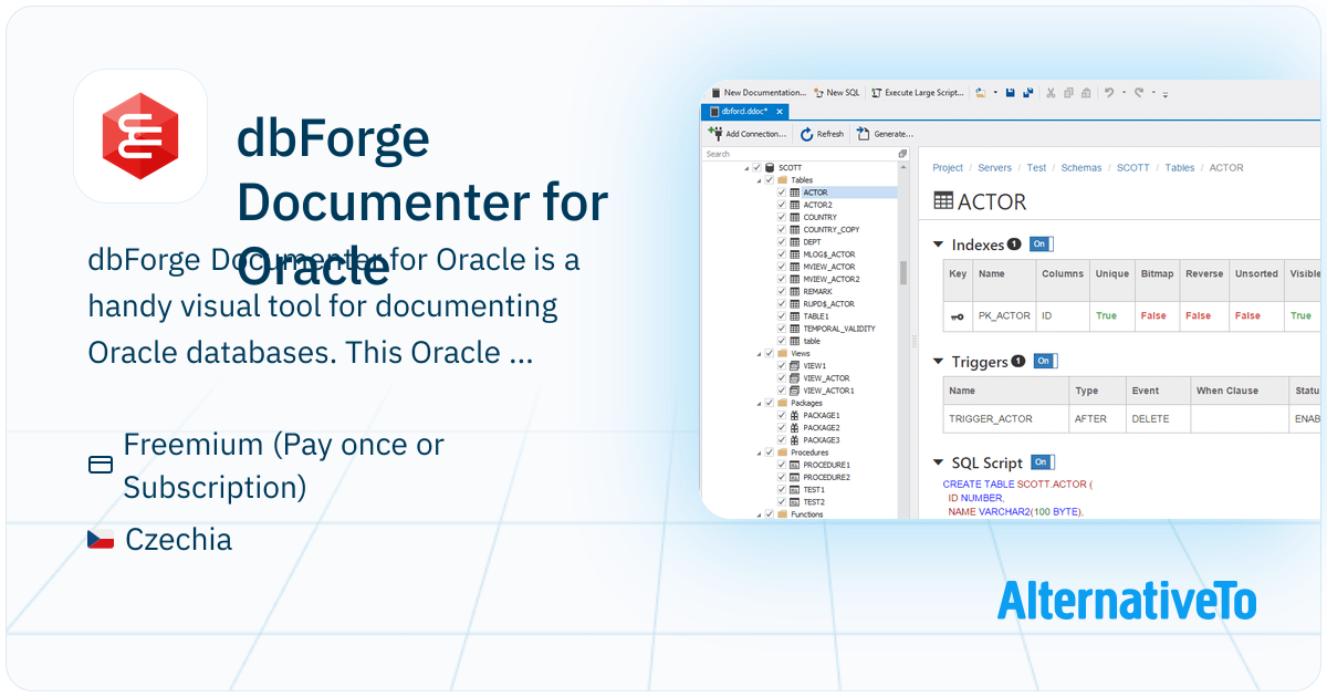 dbForge Documenter for Oracle: Explore and Generate Documentation of ...