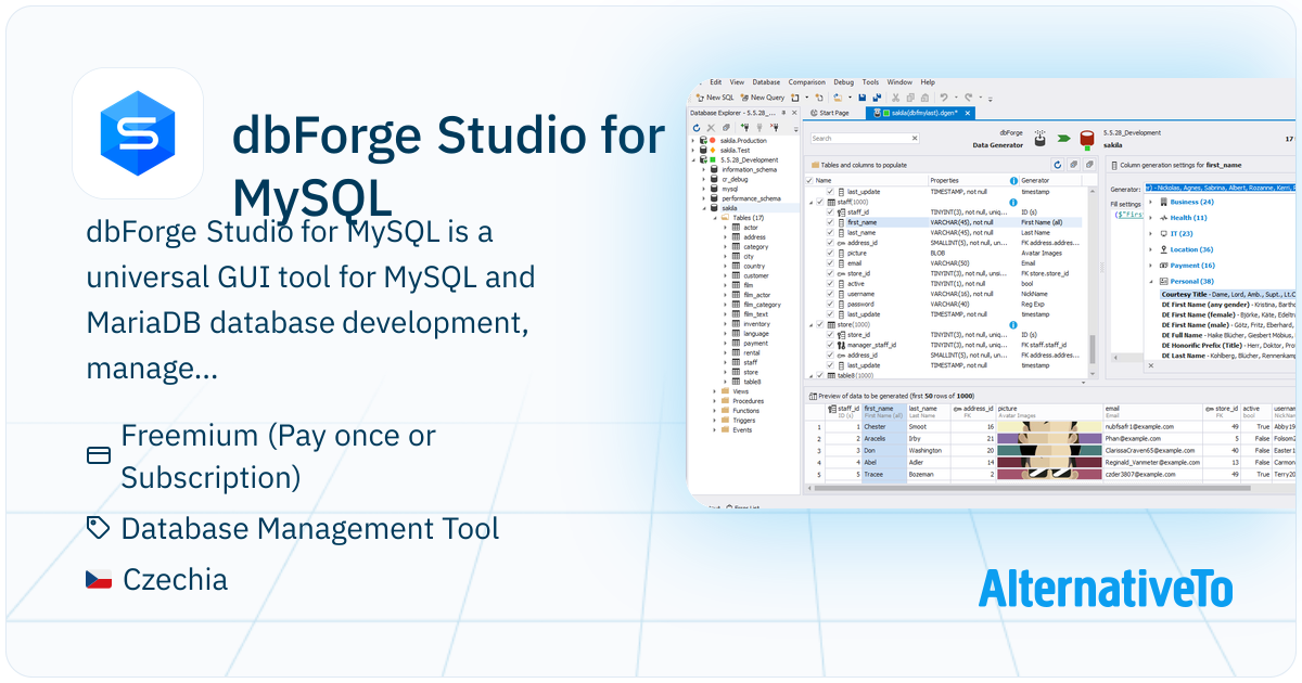 dbForge Studio for MySQL: The universal MySQL and MariaDB client for ...