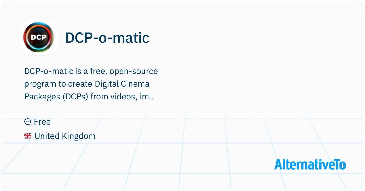 DCP-o-matic: Free, open-source program to create Digital Cinema ...