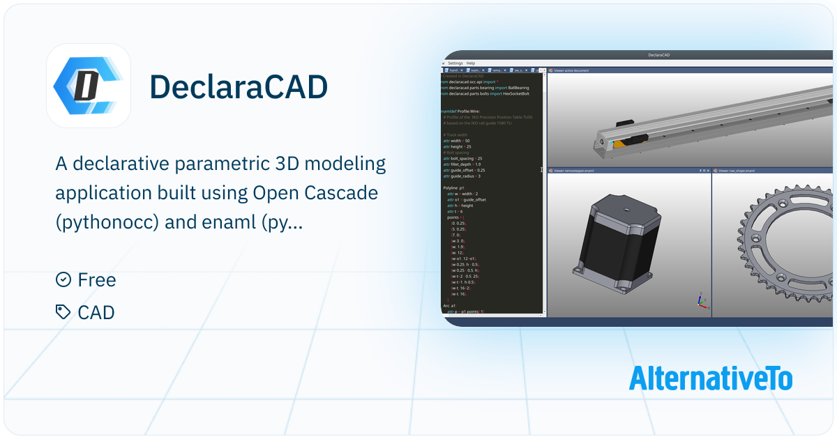DeclaraCAD: A declarative parametric 3D modeling program built using ...