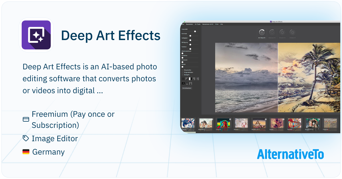 Deep Art Effects: AI software turns media into digital art | AlternativeTo