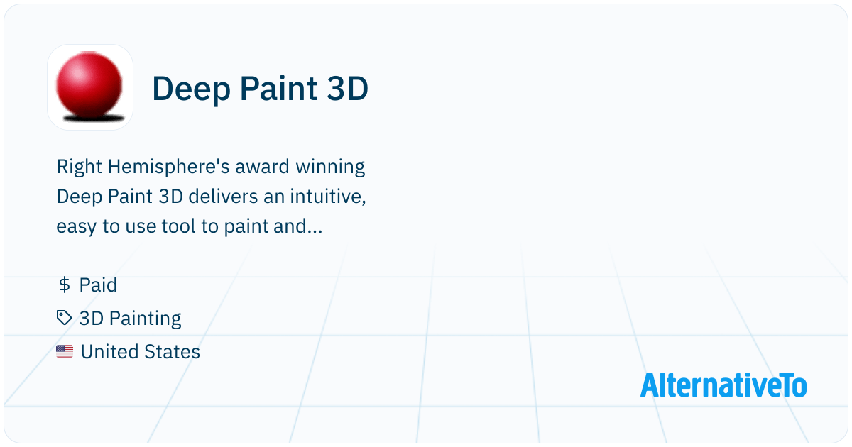 Deep Paint 3D: Right Hemisphere's award winning Deep Paint | AlternativeTo