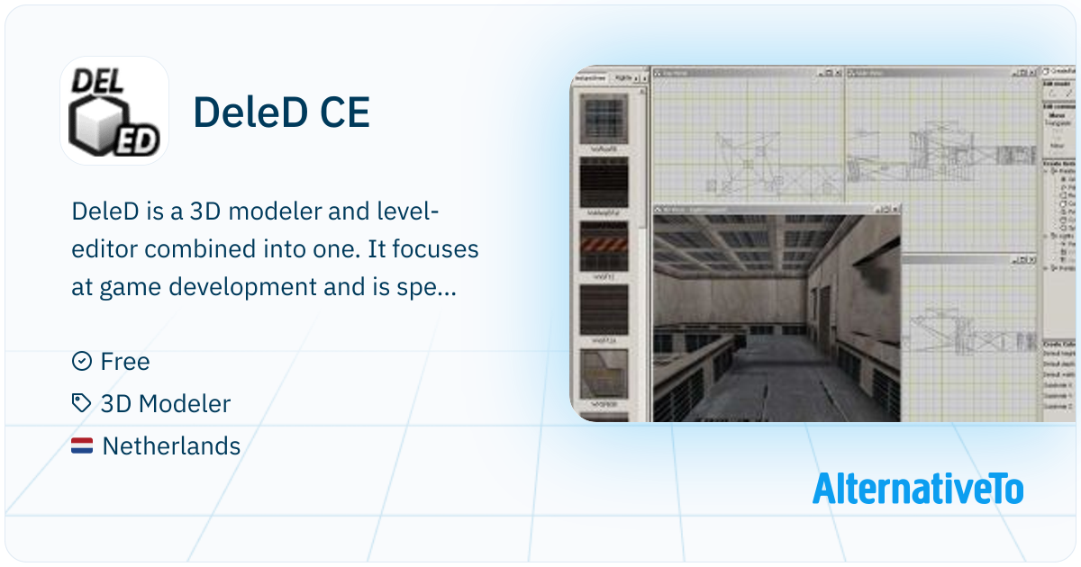 DeleD CE: DeleD is a 3D modeler and level-editor combined | AlternativeTo