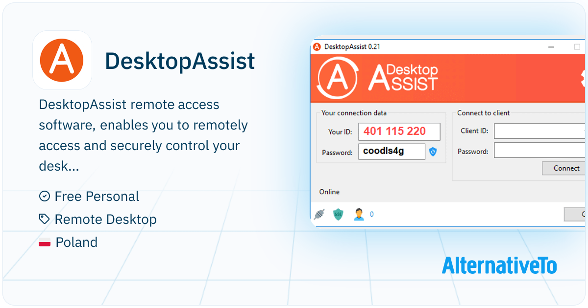 Desktop Assistant Software DesktopAssist: Remote access software, enables you to remotely access ...