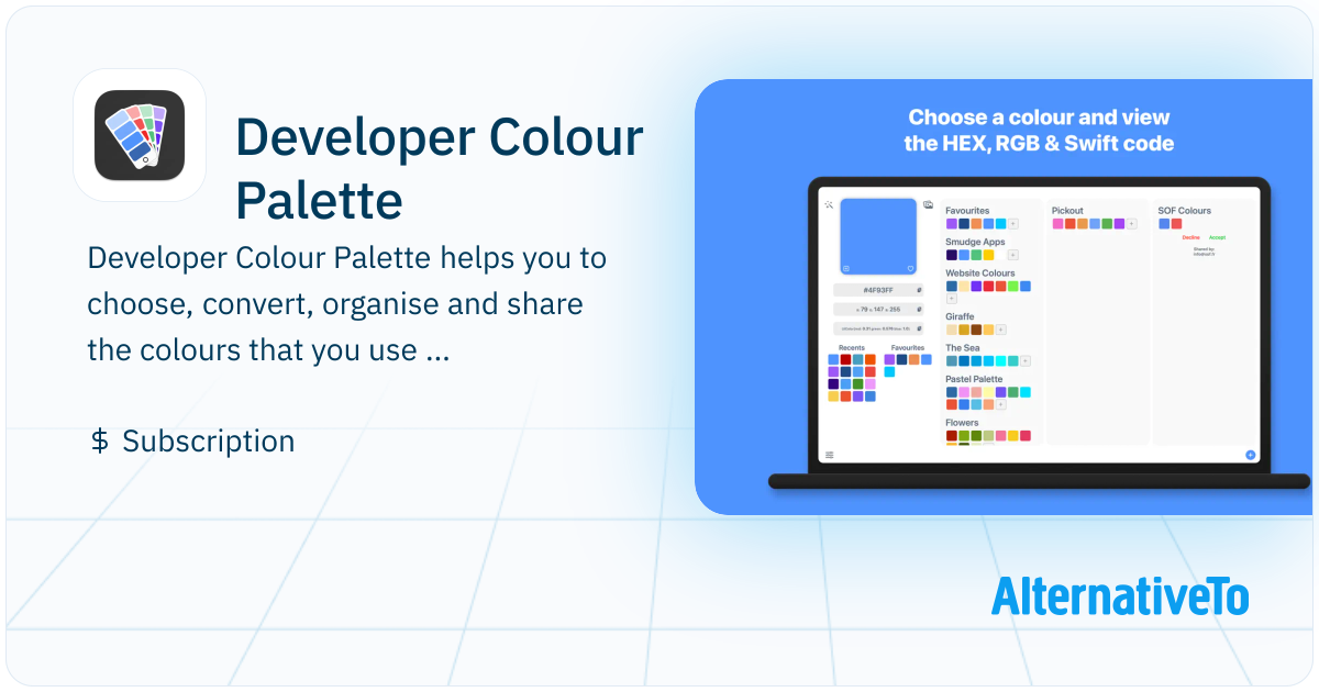 Developer Colour Palette: Convert and organise your colour palettes ...