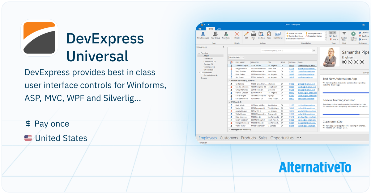 DevExpress Universal: Universal controls toolkit to building apps for ...