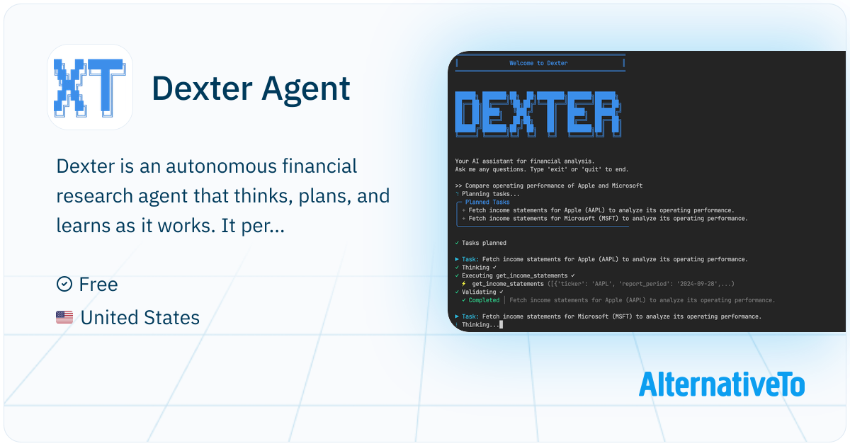 Dexter Agent: Dexter is an autonomous financial research agent ...
