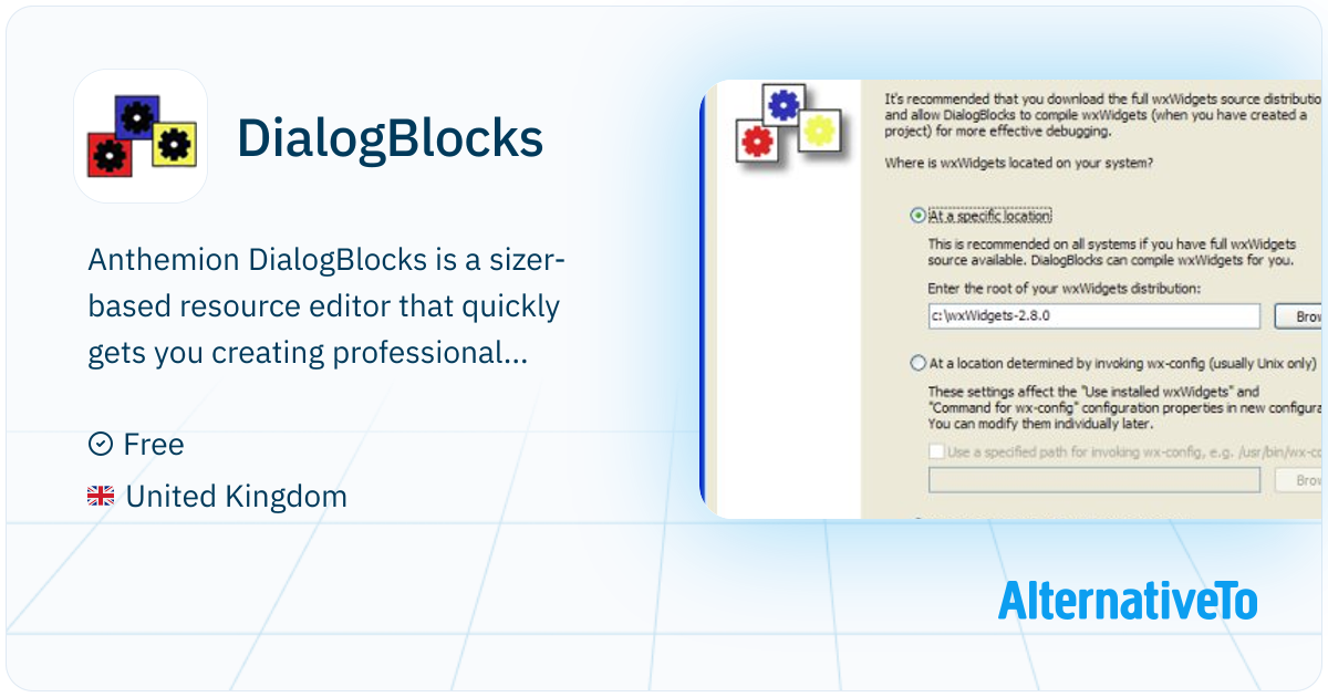 DialogBlocks: Anthemion DialogBlocks is a sizer-based resource ...