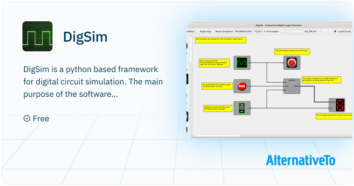 DigSim: Interactive Digital Logic Simulator with Verilog/Yosys suport ...