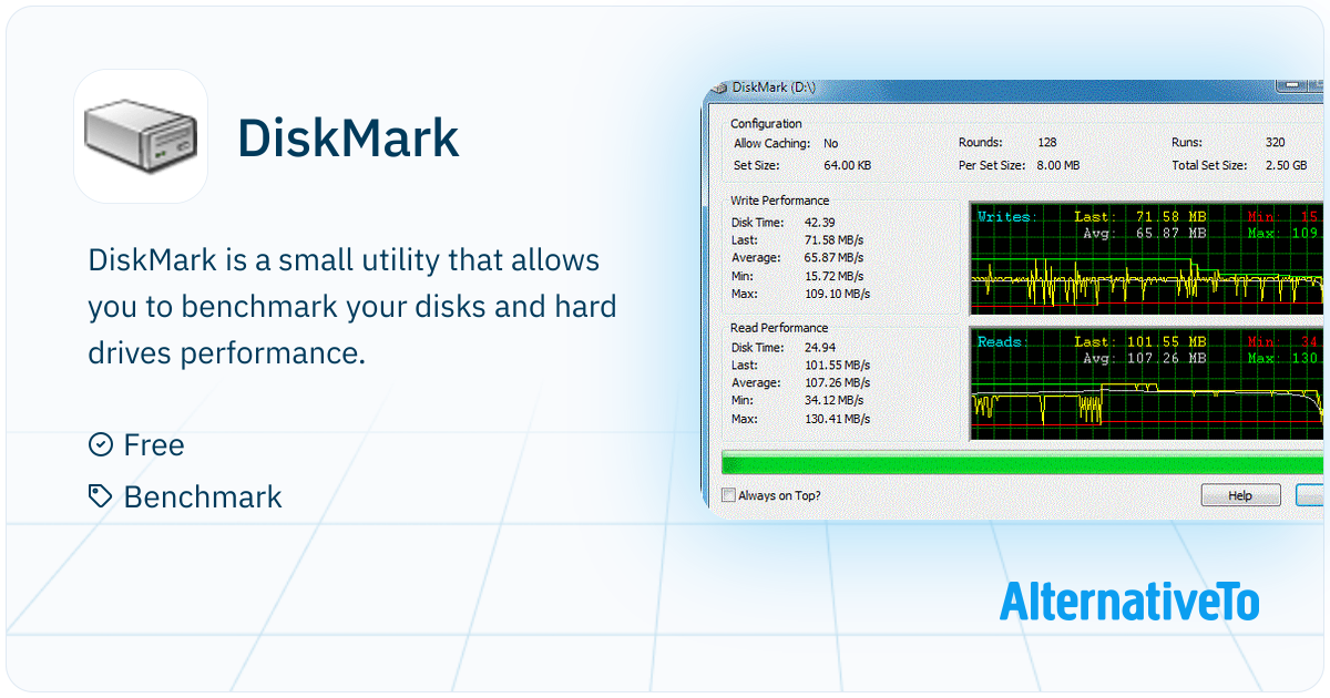 DiskMark: Small utility that allows you to | AlternativeTo