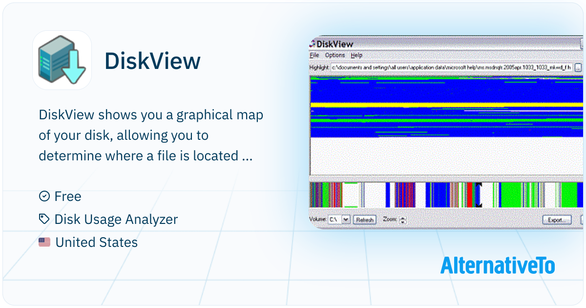 Windows Diskview DiskView: Shows you a graphical map of your disk | AlternativeTo