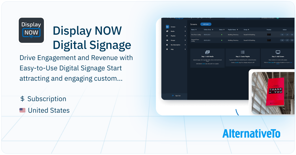 Digital Sign In Display NOW Digital Signage: Turn ANY screen into a digital sign in ...