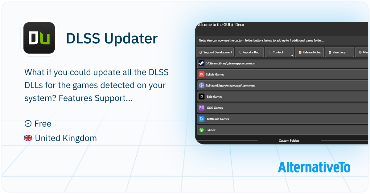 DLSS Updater: What if you could update all the games that are detected ...